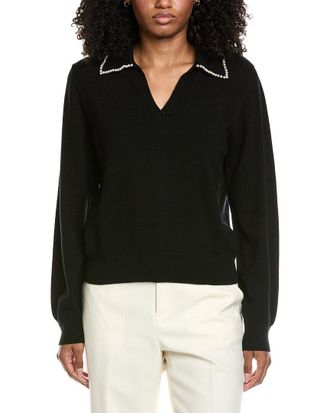 Brodie Pearl Collar Wool & Cashmere-Blend Sweater
