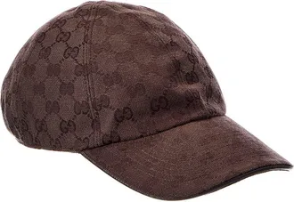 Gucci Gg Canvas Leather-Trim Baseball Cap