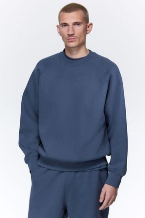 H&M Oversized Fit Sweatshirt in Blue at Nordstrom, Size Xx-Large