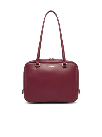 Jil Sander Medium Vision Burgundy Leather Bag