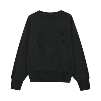 Anine Bing Felpa Harry Shrunken - - Sweatshirts & Hoodies - Donna - Nero - XL