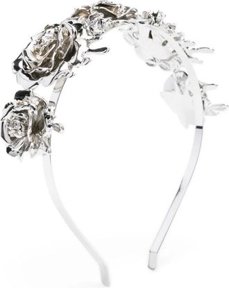 Blumarine Cerchietto a fiori - Argento