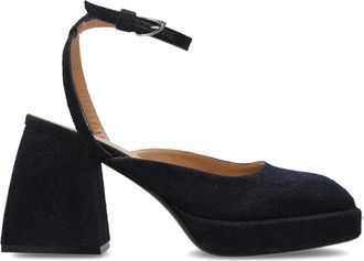Nodaleto Bulla Sofia Denim Platform Pumps - Dames - Pumps - Blauw - 38 1/2 EU - Denim - Schoenen