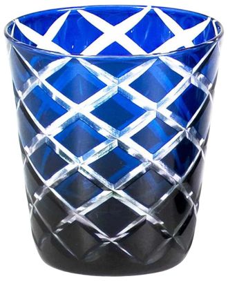 Edzard Premium Kristallgl&auml;ser Dio im 4er-Set 230 ml, aus handgeschliffenem Glas, Blau