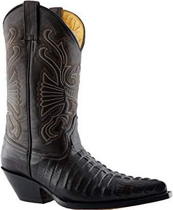 Bottes Cowboy Western Danse Ligne Marron Clair – Homme Taille 13 D – SCM7018