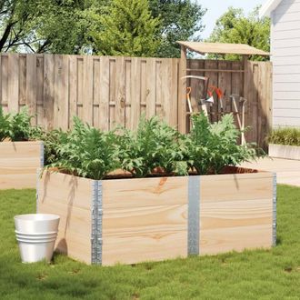 Berkfield Home Garden Planter 150x100 cm Solid Wood Pine in Brown