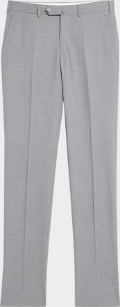 Isaia Mens Wool Flat Front Pants