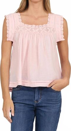 Dear John Denim Embroidered Sleeveless Top In Pale Lilac