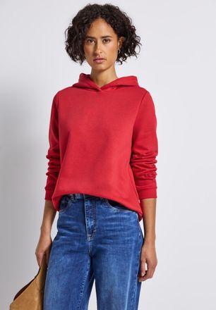 Street One Sweatshirt STREET ONE, Damen, Gr. 38, racing rot, Sweatware, Obermaterial: 60% Baumwolle, 40% Polyester. Futter: 100% Baumwolle, unifarben, l&auml;ssig ges