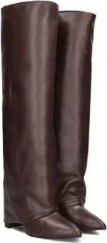 Toral Shoes Elegante Berta Laarzen - Dames - Hoge Laarzen - Bruin - 38 EU - Wol - Schoenen