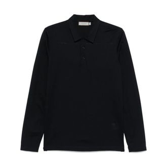 Canali Polo Shirts, male, Blue, XL, Polo ML