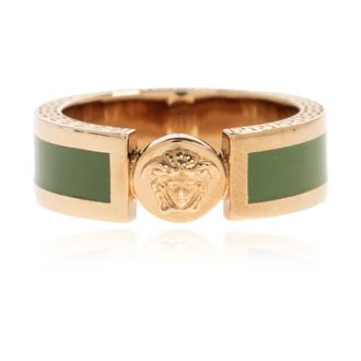 Versace Rings, female, Green, Size: 63 MM Icon Ring