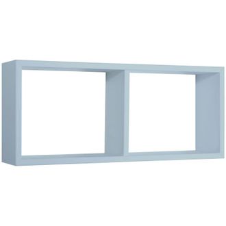 OEM Estante Rectangular De Pared 2 Compartimentos Mod. Morgana Azul