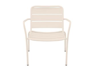 VENTE-UNIQUE.COM Sill&oacute;n de jard&iacute;n acero beige
