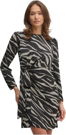 DKNY Dkny, Dames, Jurken, Veelkleurig, Maat: 4XS Leer