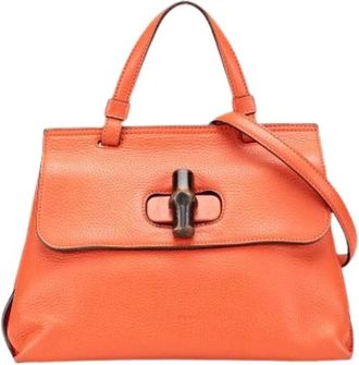 Gucci Pre-owned Handbags, female, Orange, Size: ONE SIZE Pre-owned The Daily Satchel