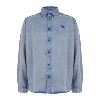 Diesel Denim Shirts, male, Blue, Size: XL Denim Shirt