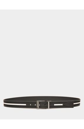 Bally Shiffie 35 mm Reversible Belt in Black+Blk/bone+Rut at Nordstrom, Size 105