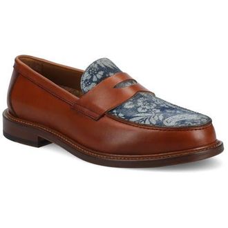 Taft Mens Jack Penny Loafer in Washed Denim Floral at Nordstrom, Size 10.5