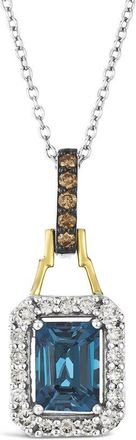 Le Vian 14K 1.29 Ct. Tw. Diamond & London Blue Topaz Pendant