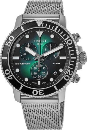 Tissot Seastar 1000 Chronograph Green Dial Steel Mens Watch T120.417.11.091.00