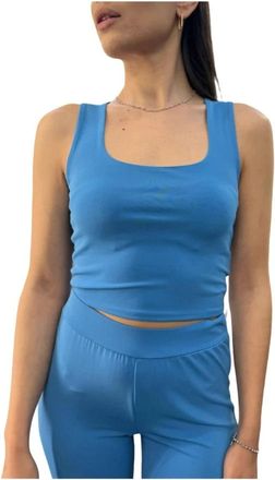 Kaos Dames Top van Kaos - Dames - Tops zonder mouwen - Blauw - M - Tops