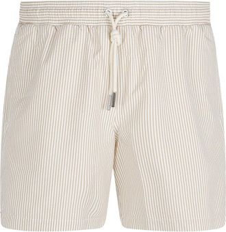 Orlebar Brown Boxer Seersucker - Heren - Strandmode - Beige - W36 - Badmode