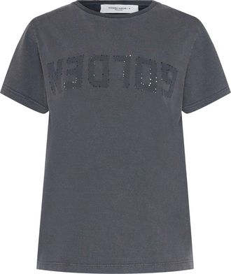 Golden Goose Distressed Cotton T-Shirt-Donna