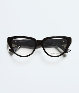 Bottega Veneta Classic Cat Eye Eyeglasses - Black - Unisex