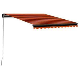 Berkfield Home Manual Retractable Awning 350x250 cm Orange & Brown
