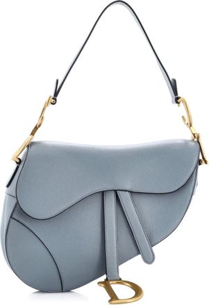 Dior Borsa a spalla Saddle media in pelle - Blu
