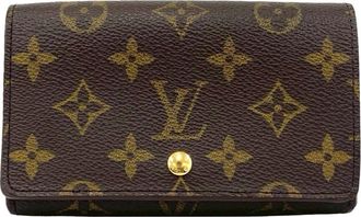 Louis Vuitton Brown Leather Pvc Wallet (Bi-Fold) (Pre-Owned)