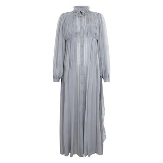 Alberta Ferretti Kleedjes, Dames, Grijs, M, Lange Elegante Jurk