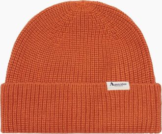 Aquascutum Mens Aquascutum Active Label Rust Orange Beanie - Size: ONE size