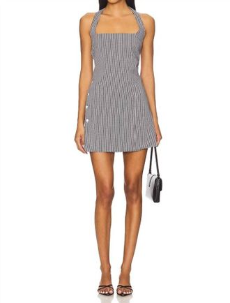 Frankies Bikinis West Cotton Wrap Mini Dress In Morning Gingham