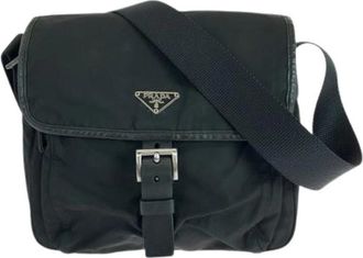 Prada Pre-owned Vintage Nylon Crossbody Tas - Dames - Vintage Schoudertas - Zwart - ONE Size - Nylon - Vintage