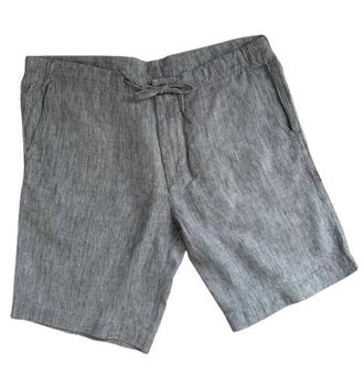 Loro Piana New Grey Linen Bermuda Shorts Size XL