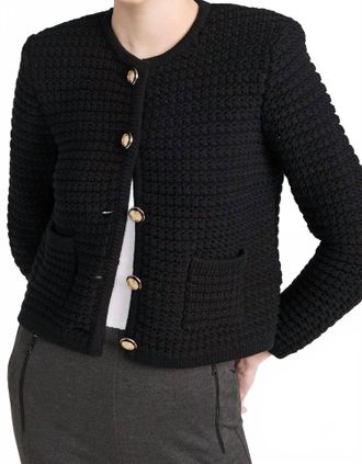 BA&SH Gaspard Cardigan Sweater In Black