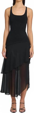 Viktoria & Woods Enamoured Asymmetric Dress In Black
