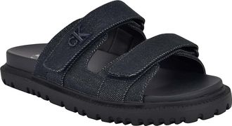 Calvin Klein Womens Womens Donnie Double Strap Sandal - Blue - 7H