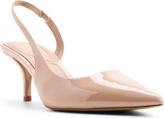Aldo Stessy Low Slingback Half dOrsay Pointed Toe Pump in Medium Beige at Nordstrom, Size 6.5