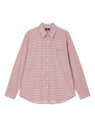 TOMBOY checked shirt - men - Cotton/Rayon/Fabric - M - Pink
