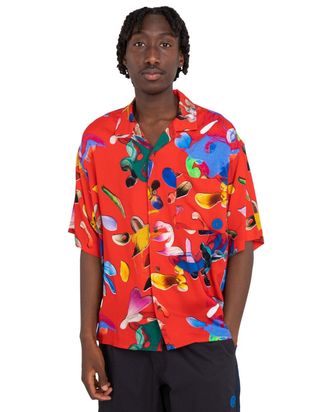 Element Kurzarmhemd ELEMENT Resort Blochold, Herren, Gr. XL, US-Gr&ouml;ssen, rot, 100% Viskose, Hemden Kurzarmhemd