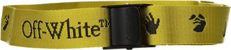Off-white Womens Industrial Logo Belt - Mustard Textile - One Size