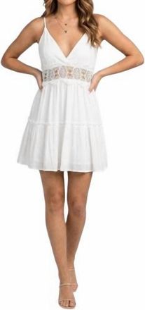 Iris Eyelet Mini Dress In White