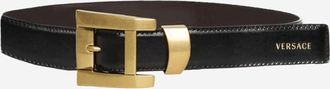 Versace Cintur&oacute;n Versace De Piel Con Logotipo