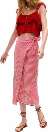 Carolina K Loren Skirt In Red Striped
