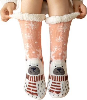 Generic Christmas Gifts Women Men Funny Xmas Warm Sleeping Socks Ladies Soft Cozy Winter Slipper Classy Chirstmas Fleece Stocking Xmas Stocking Fillers Gifts 