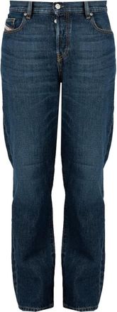 Diesel Jeans, Heren, Blauw, W30 L32, Katoen, Straight Cut Classic Jeans D-Viker