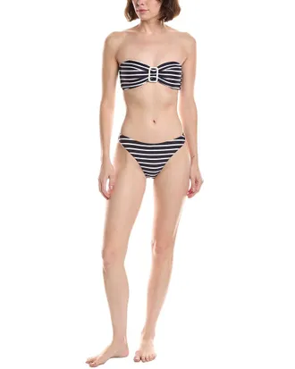 Milly 2Pc Nautical Metallic Stripe Bandeau Set